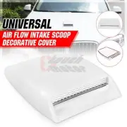 Universal Car Decorative Air Flow Intake Hood Scoop Vent Bonnet Cover Trim White