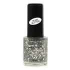 BYS Glam Glitter Silver Moon Quick Dry Nail Polish Enamel Lacquer Lasting 14ml
