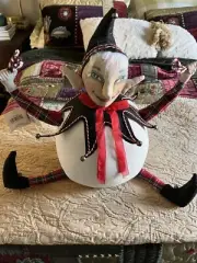 JOE SPENCER GATHERED TRADITIONS LENNIE SNOWBALL ELF FIGURE CHRISTMAS Doll NWT