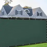 SHADEWIZ 8' x 50' Green Privacy Screen Fence Cover Heavy Duty Fencing Mesh with Zip Tie for Deck, Patio, Backyard, Outdoor Pool, Porch, Railing - We Can Make Custom Sizes