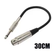 3P XLR Female Jack to 1/4" 6.35mm Male Plug Stereo Microphone Mic Adapter Cable