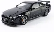 AUTOart 1/18 Nissan Skyline GT-R (R34) V Spec II Black Pearl 77407 From Japan