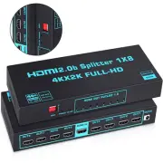 DC 5V/2A 4K HDMI Splitter 1x8 Splitter 1 In 8 Out Audio Video Distributor