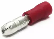 Male Bullet Connectors Vinyl Insulated .156” 22-18 AWG (Red) - 75PK