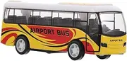 FELTECHELECTR Diecast Car Bus Model Pull Back Diecast Vehicles Realistic Airport Metal Cars for Toddlers
