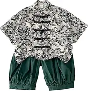[MEIOOFIC] Children's Summer Chinese Style Suit Boys Short-Sleeved Hanfu Tang Suit Two-Piece Set (100-140cm)