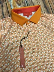Redvanly Golf Clyde Polo ~ Medium ~ Tangelo Orange ~ NWT $105 Retail