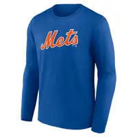 在飛比找蝦皮購物優惠-T 恤 Kaos 棒球 MLB 紐約大都會狂熱者品牌字標 L