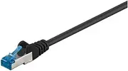 Goobay 94152 CAT 6a Patch Cable, S/FTP (PiMF), Black, 0.25 m Length