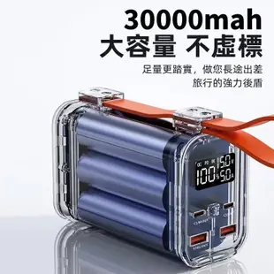 6H出貨 可充筆電行動電源 50000mAh超大容量 充電寶 雙向快充行動電源 100W戶外電源 帶LDE燈 PD行充