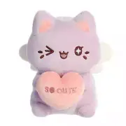 Aurora - Tasty Peach - 7" Candy Heart Meowchi - Lavender Stuffed Animal