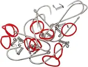 Shrimp Fishing Hooks 10 Pack Long Shank Barbed Hooks for Saltwater Freshwater High Efficiency Tackle