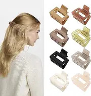 Small Claw Clips for Thin Hair 1.57 Inch Mini Hair Clips No Slip Medium Hair Clips Square Claw Clips Hair Styling Accessories for Women Girls