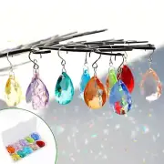 38mm Crystal Suncatcher Prism 10pcs Multicolor Teardrop Crystals Chandeliers