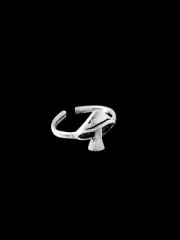 Sterling Silver Mushroom Adjustable Toe Ring