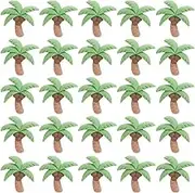SUNNYCLUE 1 Box 60Pcs Tree Resin Charms Plant Cabochons Flatback Artificial Tropical Green Plants Coconut Palm Trees Decoration Mini Cabochon for DIY Craft Jewelry Making Scrapbooking Hair Accessories