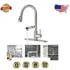 Upgraded Kitchen Faucet with High Arc Design & 360° Swivel Pull Down Sprayer