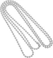 Long 200 Inches Stainless Steel Bead Chains 3mm Ball Bead 24 Connectors for DIY Jewelry Craft Projects