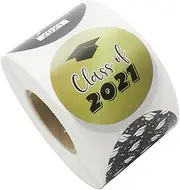 jojofuny 1 Roll 2021 Graduation Roll Stickers Present Packing Sticker Sealing Decals Graduation Sealing Decals Paper