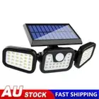 74LED Floodlight Wide Angle Solar Lamp with Motion Detector Fence Decor Lighting