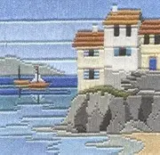 Bothy Threads Headland Cottage Counted Long Stitch Kit 11x11cm DWSLS1
