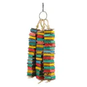 Macaw Bird Feeder Toy Parrot Chewing Visually Appealing Toys Multicolored