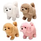 Walking Dog Fluffy Plush Puppy With Barking Sounds Electronic Toy Tail Wagging