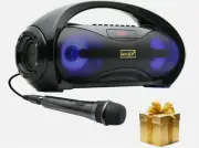 HIKEP Portable Bluetooth Karaoke Machine 20W Dual Subwoofer Wireless PA Sound