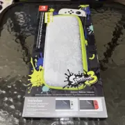 Nintendo Switch Splatoon 3 Carrying Case and Screen Protector White Yellow Blue