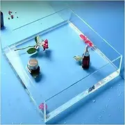 Acrylic Props Shooting Tray, Transparent Acrylic Photo Tray for Underwater Shallow Tank Cosmetics Advertising Props Clear Multiple Sizes(40x40x5cm/15.7x15.7x1.9'')