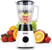 [JUSANTE] Blender for Smoothies, Small Blender with 500W Motor for Milkshake Desserts Nut Butter, Cocktails Sauces (White)