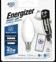 Energizer Smart Multicolour Candle LED Bulbs E14
