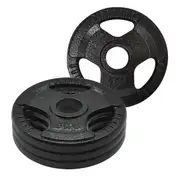 5kg X 4 Olympic Ez Grip Cast Iron Hammertone Weight Plate Weight Set Home Gym