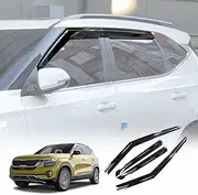X-CAR Premium Weathershields for Kia Seltos 2019-Onwards Car Weather Shields Wind Deflectors Window Sun Visor 4-Piece Set