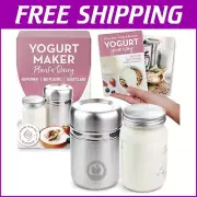 Stainless Steel Yogurt Maker for Dairy-Free & Milk Yogurts - Eco-Friendly Design