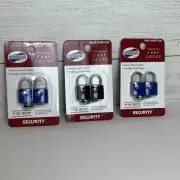 3 Sets AMERICAN TOURISTER Travel Sentry 2-Key Locks TSA Accepted Blue & Black