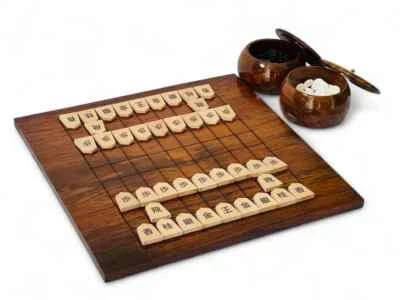 Handmade Rosewood Shogi &Go Game Reversible 2-Player Board Classic Strategy Game