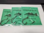 3 USA MADE Hi-Lo Pompano Dropper Loop Striped Bass 6/0 Inline Circle Hook Rigs