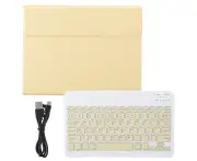 Keyboard with PU Leather Case and Pen Slot Wireless Tablet Computer Supplies 9.7 InchYellow For ios 9.7 with Pen Tray