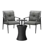 Livsip Outdoor Furniture Setting Ice Bucket Black Table 2 Seater