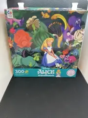 DISNEY Jigsaw Puzzle ALICE IN WONDERLAND by Ceaco 300 Oversized Pieces & POSTER