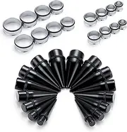 [Funseedrr] 32pcs Ear Stretchers Kit Acrylic Tapers Surgical Steel Plugs Tunnel Big Gauges Set Piercing Jewellery 10mm-24mm