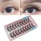 10 Pairs/box False Lashes 3d Effect Makeup Makeup Extensions Eye Lashes Diy