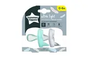 Tommee Tippee: Ultra-lite Silicone Soothers - Assorted Designs 2 Pack (0-6 Months)