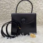 GIVENCHY SHOULDER BAG PURSE LEATHER BLACK 日本直送 二手