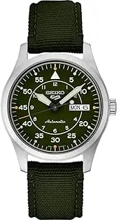 [SEIKO] SRPH29 Watch for Men - 5 Sports - Automatic with Manual Winding Movement, Green Dial, Stainless Steel Case, Green Nylon Strap, 100m Water Resistant, with Day/Date Display, Green-SRPH29, SRPH29