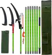 Pole Pruning Saw with Scissor 8M Extendable, Manual Tree Trimmer with Carry Bag