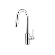 Pfister Stellen Single-Handle Bar Faucet with Pull-Down Sprayer Polished Chrome