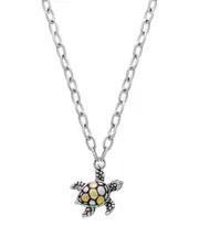 Samuel B. 18K & Silver Turtle Necklace