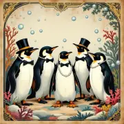 Penguins Decoupage Rice Paper For Ornament-Wood Art A4 1 Sheet